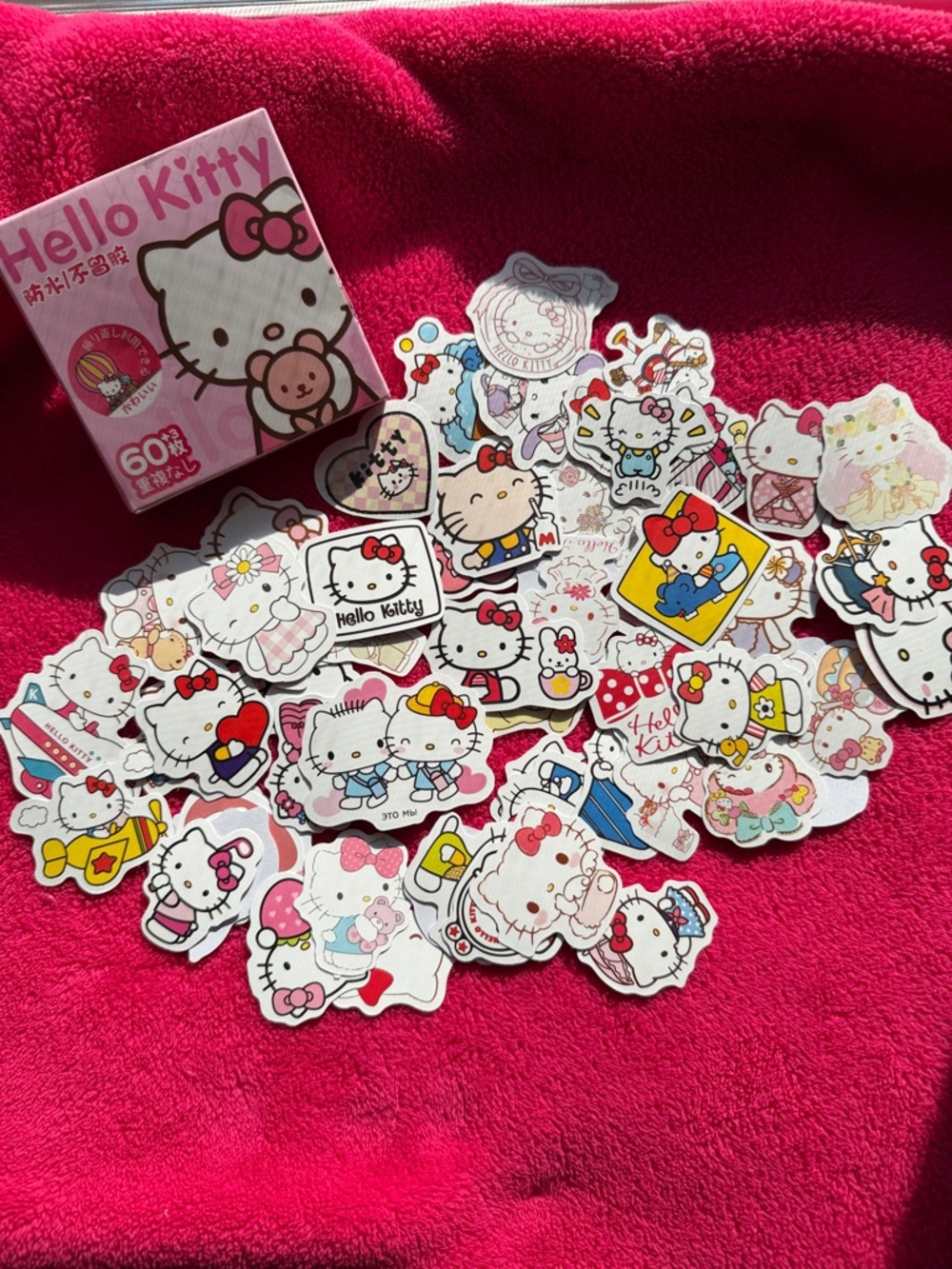 Hello Kitty & Sanrio 60pc Sticker Set Kawaii Cute PVC Waterproof NEW
